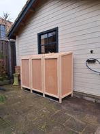 Zeer luxe  houten  ombouw voor kleine kliko's 140 liter, Tuin en Terras, Ophalen, Nieuw, Hout, Containerberging