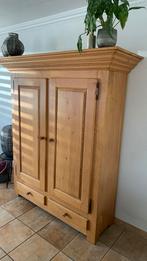 Te koop: mooie robuuste eikenhouten kast, Ophalen, Gebruikt, 100 tot 150 cm, 25 tot 50 cm
