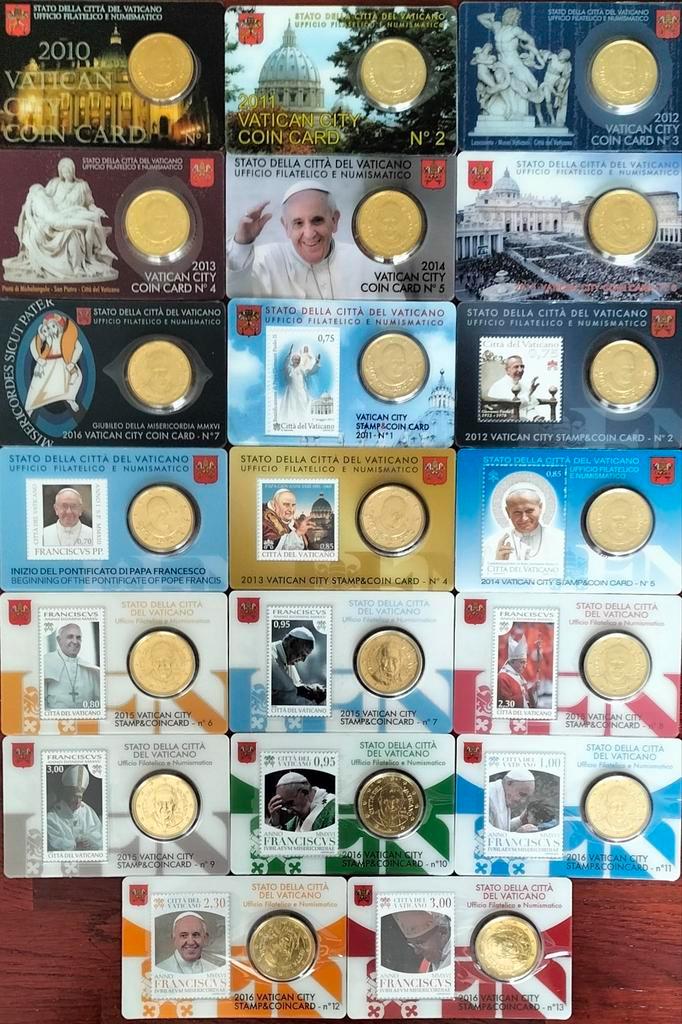 Vaticaanstad Verzameling Coin Cards - Lezen!, Postzegels en Munten, Munten en Bankbiljetten | Verzamelingen, Munten, Buitenland