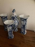 Delfts Blauw mooie set aan vazen (4). Onbeschadigd,, Antiek en Kunst, Ophalen
