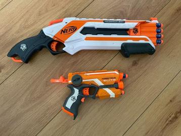 Nerf Roughcut 2X4 Shotgun + Firestrike Elite Pistol beschikbaar voor biedingen