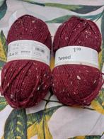 2 bollen tweed wol bordeaux, Hobby en Vrije tijd, Ophalen of Verzenden, Nieuw, Breien of Haken, Wol of Garen