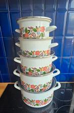 mooie grote set vintage stoof/braadpannen, Ophalen of Verzenden, Zo goed als nieuw