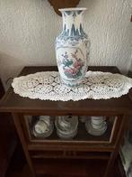 Vintage grote Chinese Ruancai-porseleinen vaas beschilderde, Ophalen of Verzenden