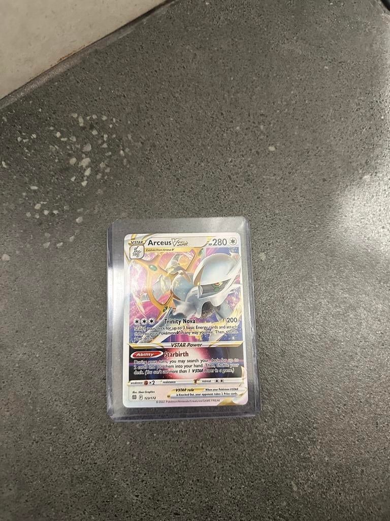 Arceus VSTAR Pokemon Kaart, Ophalen of Verzenden, Zo goed als nieuw, Losse kaart, Foil