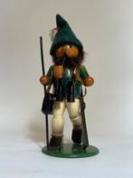 Houten rokende Jager Figuur - Antiek Woonaccessoire, Antiek en Kunst, Ophalen of Verzenden