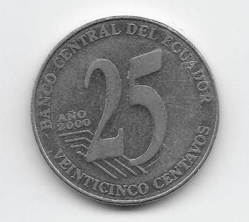 Ecuador 25 centavos 2000 KM# 107 beschikbaar voor biedingen