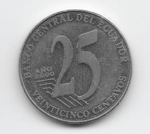 Ecuador 25 centavos 2000 KM# 107, Postzegels en Munten, Munten | Amerika, Losse munt, Zuid-Amerika, Verzenden