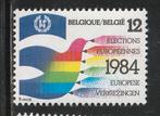 Verenigd Europa 1984 - België - Europese Verkiezingen, Postzegels en Munten, Postzegels | Thematische zegels, Ophalen of Verzenden