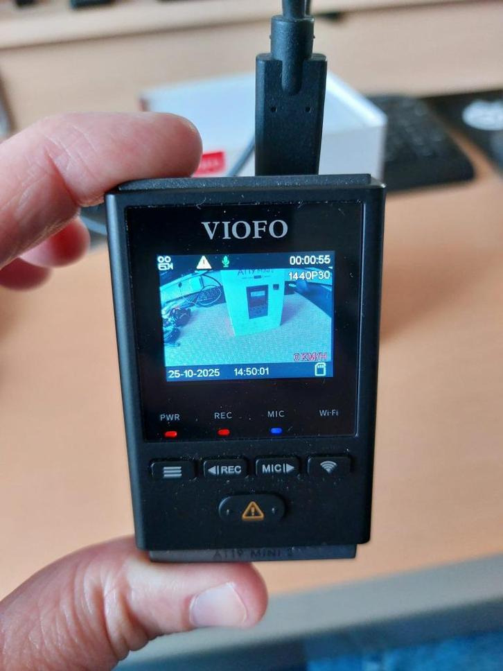 VIOFO A119 Mini 2 Dashcam + met hardwire kit, Auto diversen, Dashcams, Zo goed als nieuw, Ophalen of Verzenden