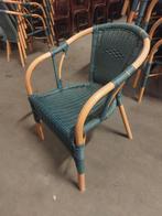 22 horeca terras stoelen alu rotan frame kunststof groen!, Gebruikt, Ophalen, Aluminium