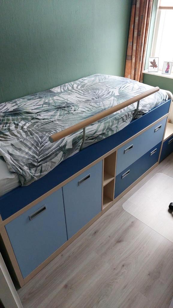 Halfhoogslaper met opbergruimte, Kinderen en Baby's, Kinderkamer | Stapelbedden en Hoogslapers, Gebruikt, Halfhoogslaper, Ophalen