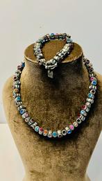 Otazu Ketting & Armband Multi Barrel Swarovski 43cm, Sieraden, Tassen en Uiterlijk, Kettingen, Met kristal, Overige materialen