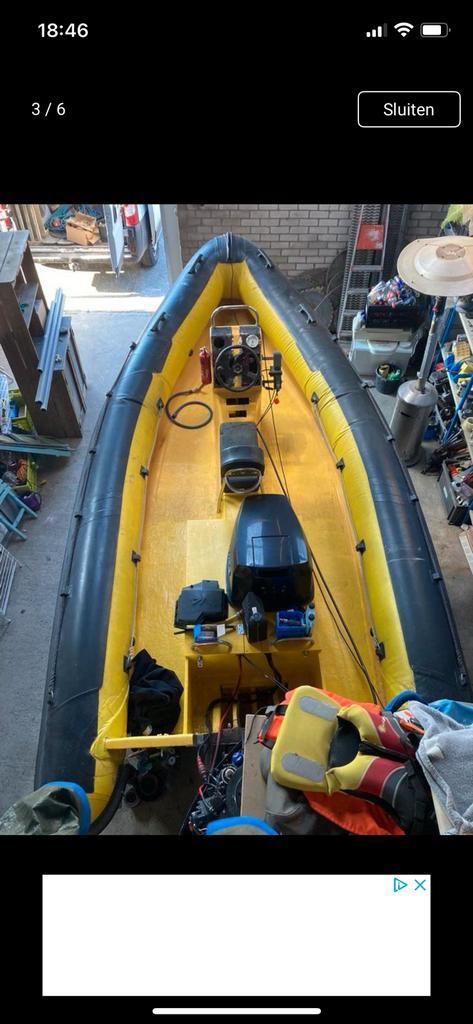 Rib wijdbody met 140 pk, Watersport en Boten, Rubberboten, Gebruikt, Overige merken, Overige materialen, 120 tot 200 pk, Benzine