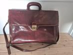 Vintage leren dokterstas / aktetas, Gebruikt, Bruin, Aktetas of Boekentas, Leer