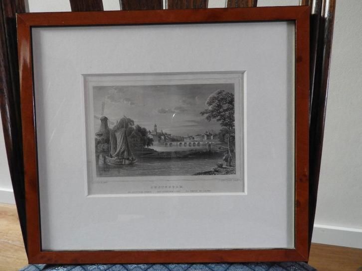 Gravure STADHOUDERSKADE - De Leidse Poort. J.L. Terwen 1858, Antiek en Kunst, Kunst | Etsen en Gravures, Ophalen of Verzenden