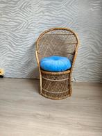 Kinder Pauwenstoel Riet met Kussen, Ophalen, Gebruikt, Bruin, Riet of Rotan