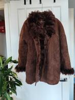 Vintage Shearling Lammy Coat – Echt Suède & Wol – Bruin – It, Kleding | Dames, Jassen | Winter, Ophalen of Verzenden, Bruin