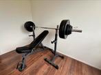 Complete Home Gym Set – Halterbank, Stang, Gewichten & Meer, Ophalen, Zo goed als nieuw, Benen, Halterset