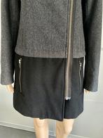 i47 MbyM mt XS/S=34/36 wollen jas winterjas wol grijs/zwart, Kleding | Dames, Jassen | Winter, Ophalen of Verzenden, Zo goed als nieuw