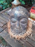 Afrika zr groot Houten Helmmasker met Strookraag uit ca 1910, Antiek en Kunst, Kunst | Niet-Westerse kunst, Ophalen of Verzenden