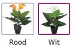 Kunstplant lelie kamerplant pot 45cm rood wit GRATIS BEZORGD, Huis en Inrichting, Woonaccessoires | Kunstplanten en Kunstbloemen