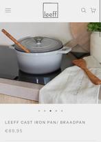 Gietijzer cast iron braadpan Leeff, Gietijzer, Nieuw, Ophalen of Verzenden, Keramische plaat