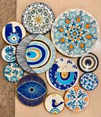 Handbeschilderd wandbord – Perzisch geïnspireerd, Ophalen of Verzenden, Nieuw