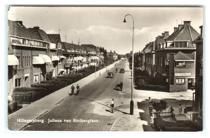 Hillegersberg, (Rotterdam) Juliana van Stolberglaan, Verzamelen, Ansichtkaarten | Nederland, Gelopen, Zuid-Holland, 1940 tot 1960