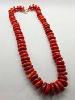Bloedkoraal Ketting - 50cm, Ophalen of Verzenden, Zo goed als nieuw, Steen of Mineraal, Met edelsteen