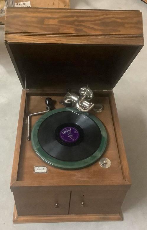 Antieke grammofoon ODEON met muntinworp zeldzaam, Antiek en Kunst, Antiek | Tv's en Audio, Ophalen of Verzenden
