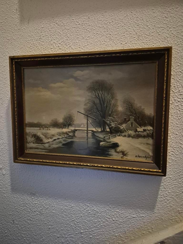 Te koop antiek schilderijtje38x27, Antiek en Kunst, Kunst | Schilderijen | Klassiek, Ophalen of Verzenden