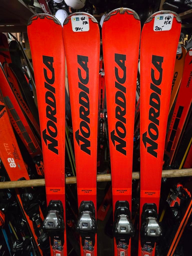 168 162 NORDICA DOBERMANN SPITFIRE 75 CARVE WOODCORE SKIS, 160 tot 180 cm, Ophalen of Verzenden, Zo goed als nieuw, Carve