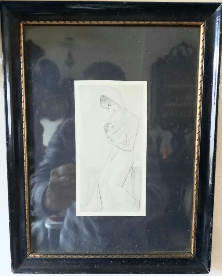 Prent litho van Jan Toorop madonna met kind.1927, Antiek en Kunst, Kunst | Litho's en Zeefdrukken, Ophalen of Verzenden