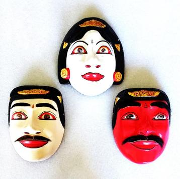 indonesie 3 xTopeng Drama Mask beschikbaar voor biedingen
