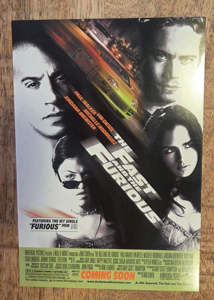 The Fast and the Furious - 2001, Verzamelen, Verzenden, 1980 tot heden, Ongelopen, Sterren en Beroemdheden