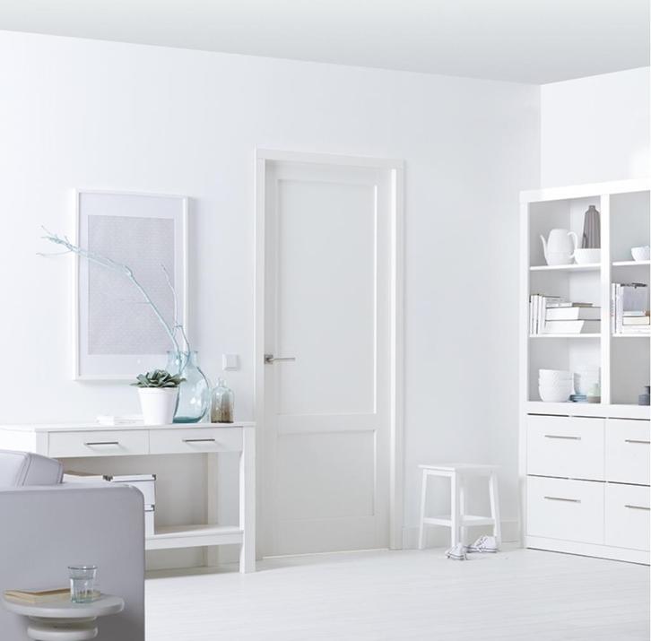 Strakke paneeldeur binnendeur voorgelakt in stomp en opdek, Doe-het-zelf en Verbouw, Deuren en Horren, Nieuw, Binnendeur, 200 tot 215 cm