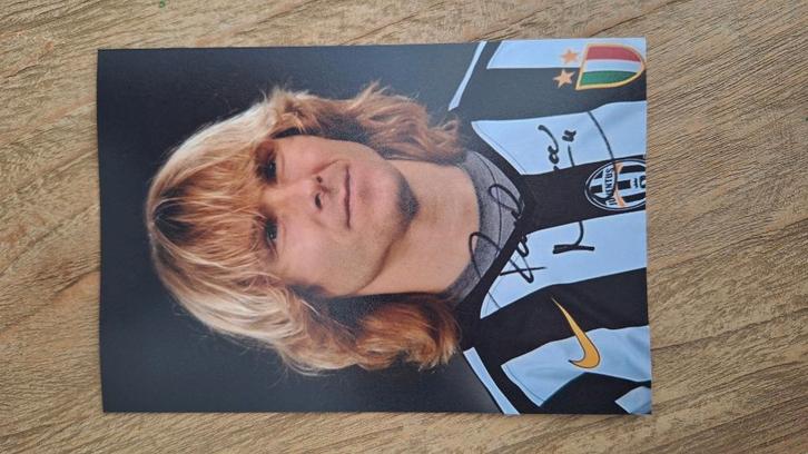 Foto Pavel Nedved met handtekening (print) # Juventus, Verzamelen, Sportartikelen en Voetbal, Nieuw, Overige typen, Buitenlandse clubs