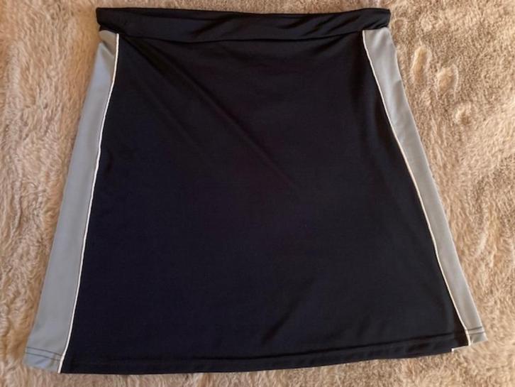 sportief rokje donkerblauw met lichtblauwe streep Rocky L, Kleding | Dames, Rokken, Zo goed als nieuw, Maat 42/44 (L), Blauw, Boven de knie