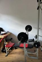 Home gym met buikspierbank, Ophalen of Verzenden, Zo goed als nieuw, Benen, Fitnessbank