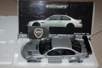 1:18 BMW M3 E46 GTR street silver Minichamps diecast WRH beschikbaar voor biedingen