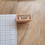 Stempel hout analog life, catslife press, Verzenden, Zo goed als nieuw, Houten stempel