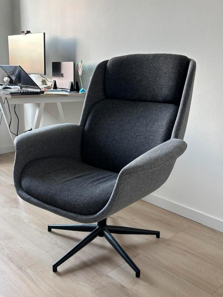IKEA Aleby draaifauteuil Gunnared grijs – zo goed als nieuw, Huis en Inrichting, Fauteuils, Zo goed als nieuw, 50 tot 75 cm, 75 tot 100 cm