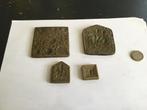 4 oude Indiase messing bronzen sieradenmaken mallen, Antiek en Kunst, Ophalen of Verzenden
