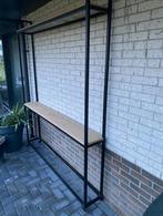 Industriële kast Metaal/Hout, Huis en Inrichting, Kasten | Kledingkasten, Ophalen, Met plank(en), Gebruikt, 200 cm of meer