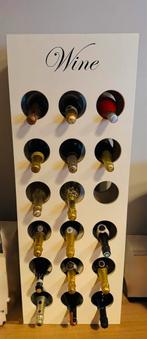 Wijnkast MDF Wit - 18 Flessen, Huis en Inrichting, Woonaccessoires | Wijnrekken, Ophalen, 15 tot 25 flessen, Zo goed als nieuw