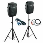Actieve 8 inch Speakers Incl. Statieven en kabels 400 Watt M, Overige merken, ., Nieuw, Ophalen of Verzenden