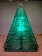 Brutalist 40cm. Vintage Franse piramidelamp - Glassteentjes, Antiek en Kunst, Kunst | Designobjecten, Ophalen of Verzenden