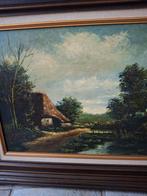 Huisje op de heide breed 70 hoog 59, Antiek en Kunst, Kunst | Schilderijen | Klassiek, Ophalen