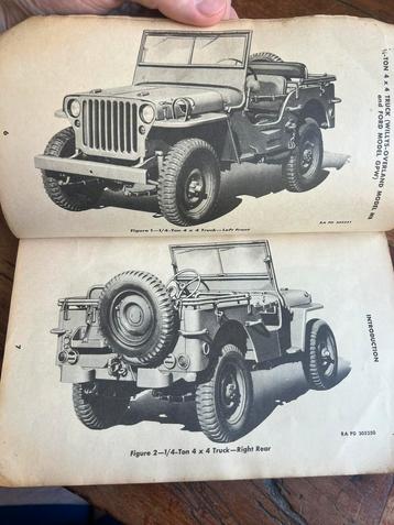 WO2 Amerikaans handboek Willys Jeep KTR Ford 1944 beschikbaar voor biedingen